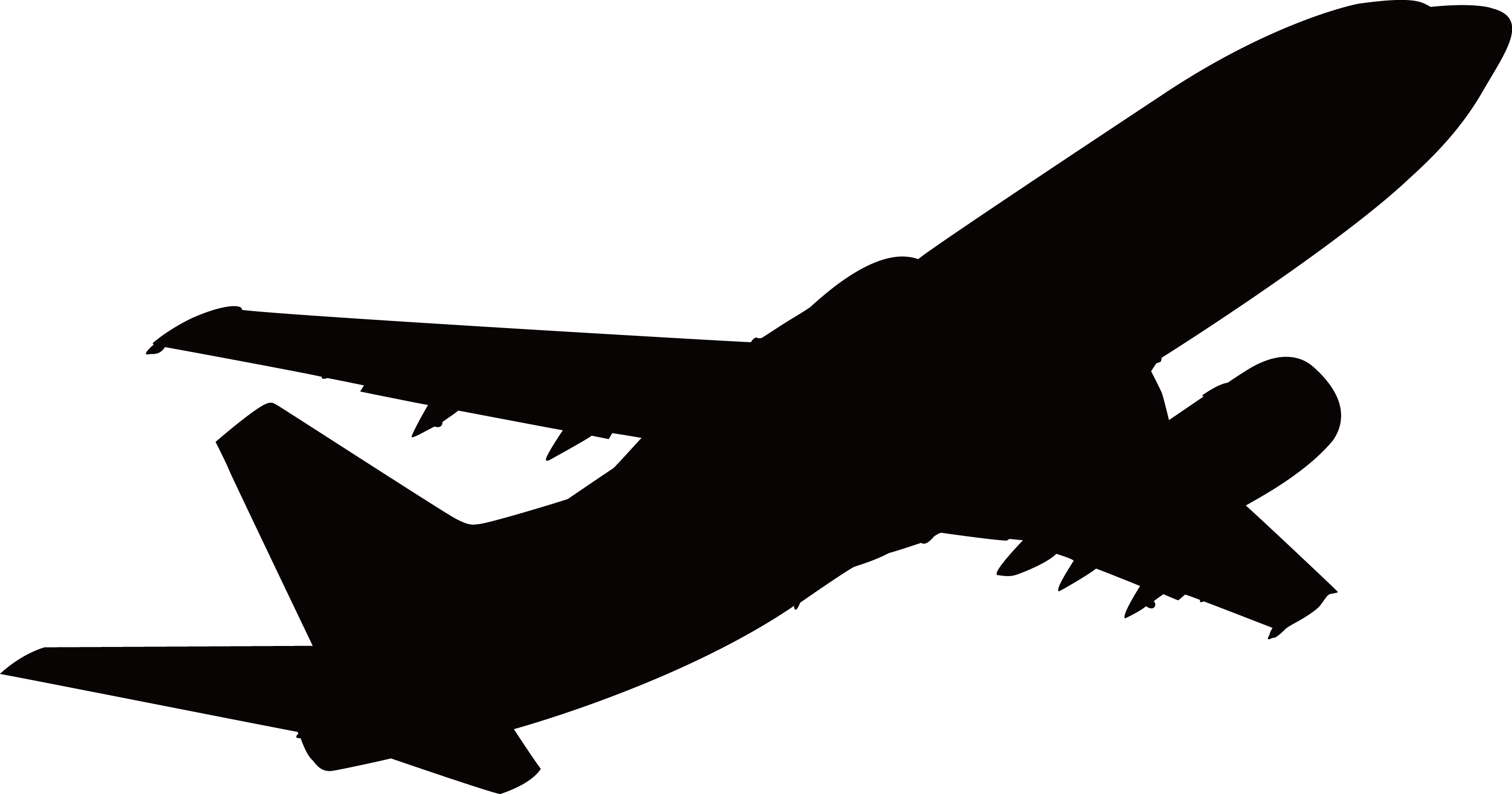 飛行機のシルエット画像